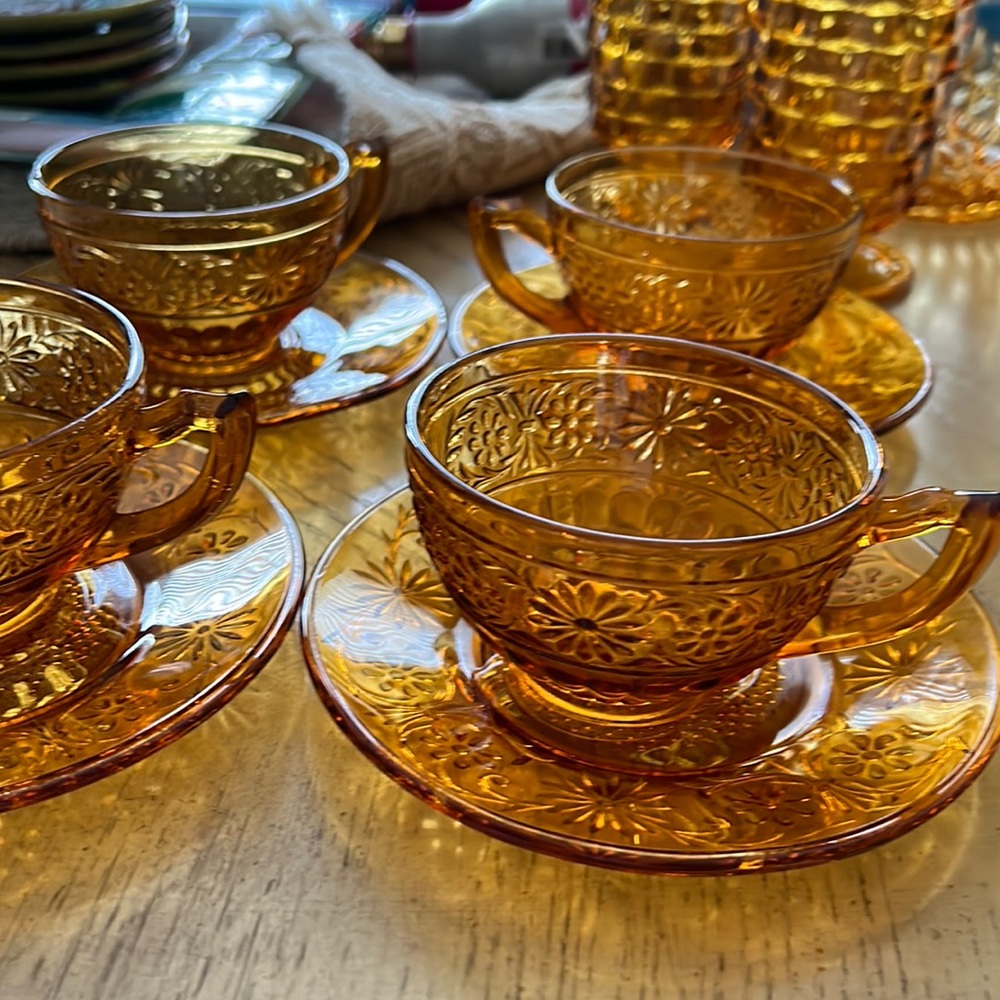 Four Cups With Saucers